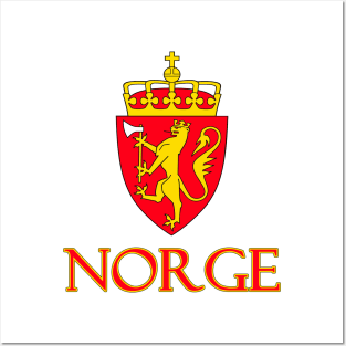 Norge (Norway) - Norwegian Coat of Arms Design Posters and Art